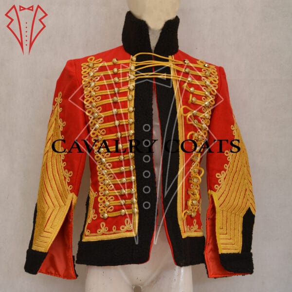 Pelisse of Lefebvre Desnouettes Jacket, Men Hussar Fur Jacket