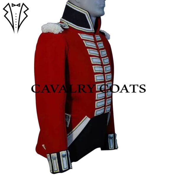 Red British 8th Regt of Foot Militia Officer Jacket